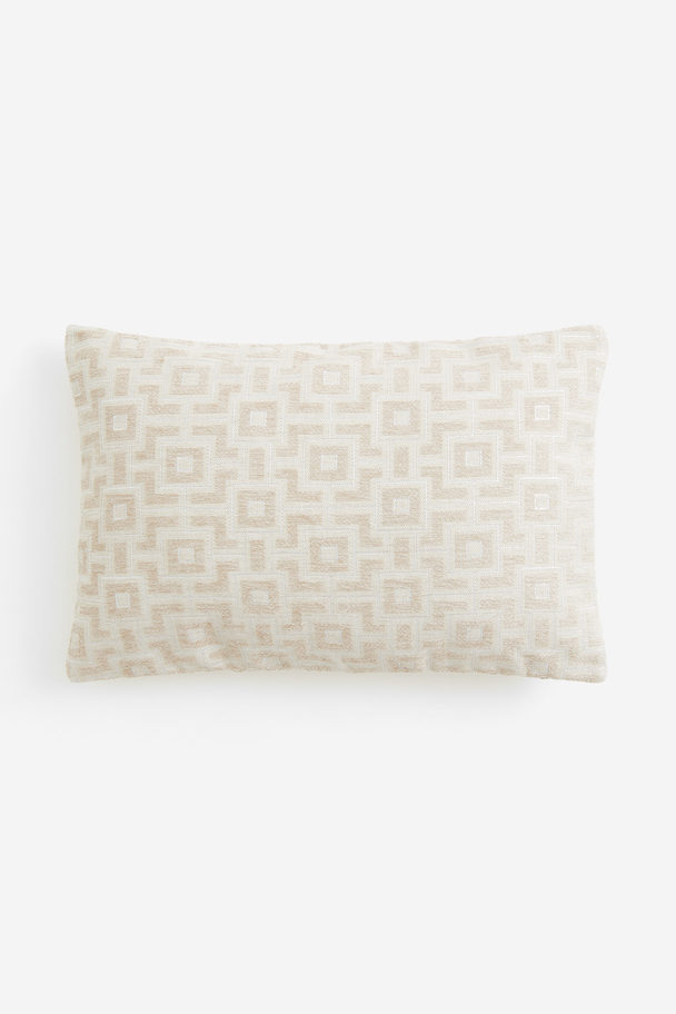 H&M HOME Jacquard-weave Cushion Cover Light Beige/patterned