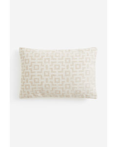 Jacquard-weave Cushion Cover Light Beige/patterned