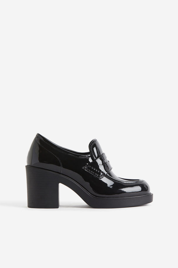 H&M Heeled Loafers Black