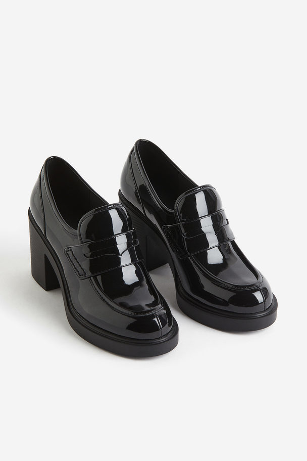H&M Heeled Loafers Black