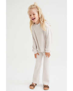 2-piece Hoodie And Leggings Set Natural White