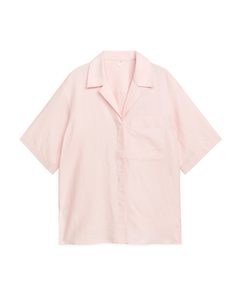 Linen Resort Shirt Light Pink