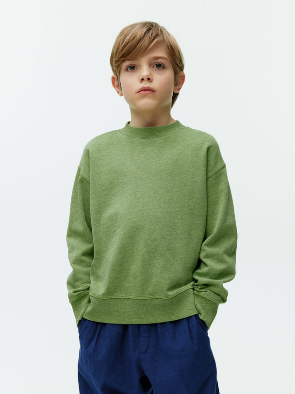 ARKET Oversized Sweatshirt I Bomuld Grønmeleret