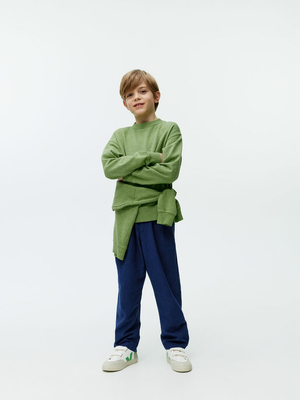 ARKET Oversize-Sweatshirt aus Baumwolle Grün meliert