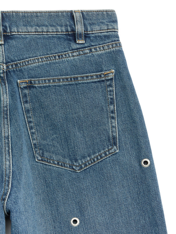 ARKET MAPLE High Jeans mit Ösen Dunkelblau