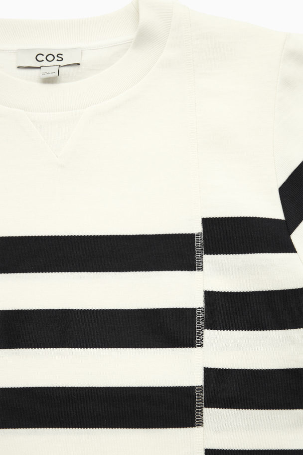 COS Relaxed-fit Striped T-shirt Navy / Off-white