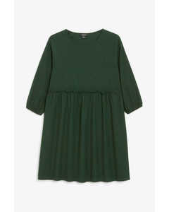 Flounce Mini Dress Green