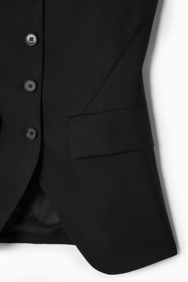 COS Tailored Waistcoat Bustier Black