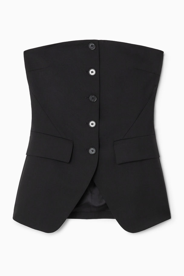 COS Tailored Waistcoat Bustier Black
