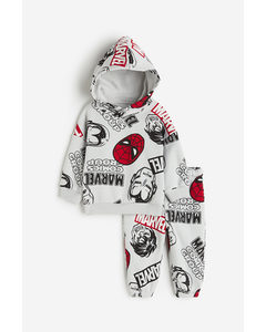 2-teiliges Sweatshirt-Set mit Print Grau/Marvel