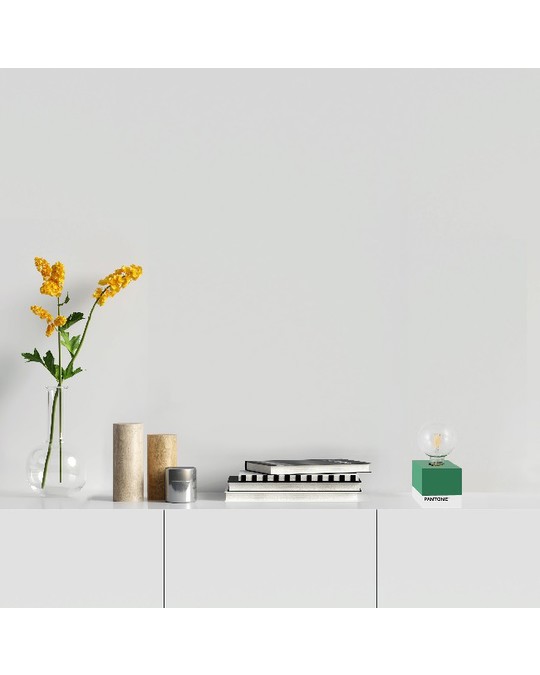 Homemania Homemania Pantone Cube Table Lamp - Cube - Desk, Office, Nightstand - Green, White, Black Made Of Wo