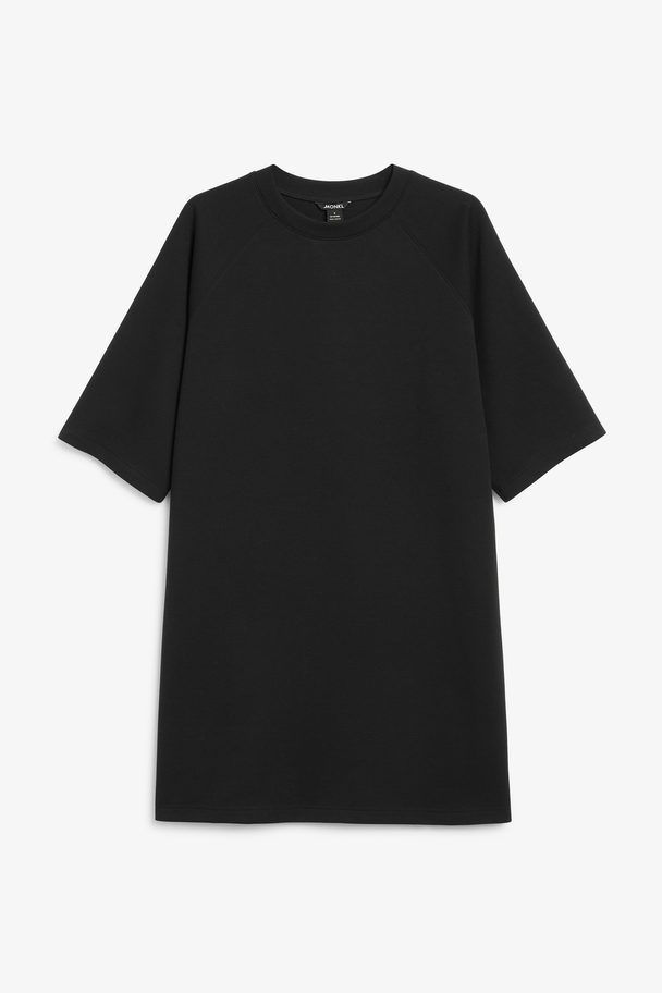 Monki Short-sleeve Sweater Dress Black