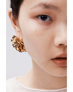 Flower-shaped Earrings Gold-coloured