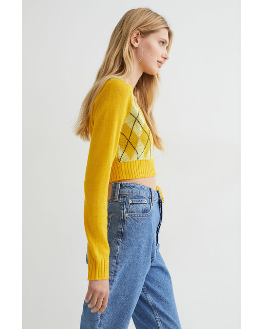H&M Jumper Yellow/patterned