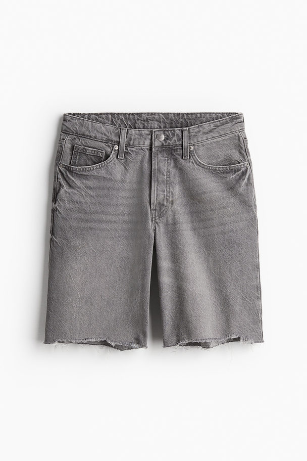 H&M Baggy Low Denim Shorts Grey