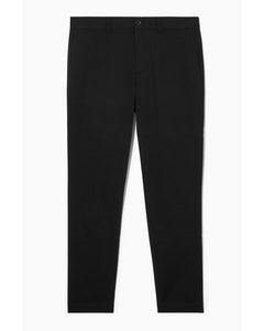 Tapered Twill Chinos Black