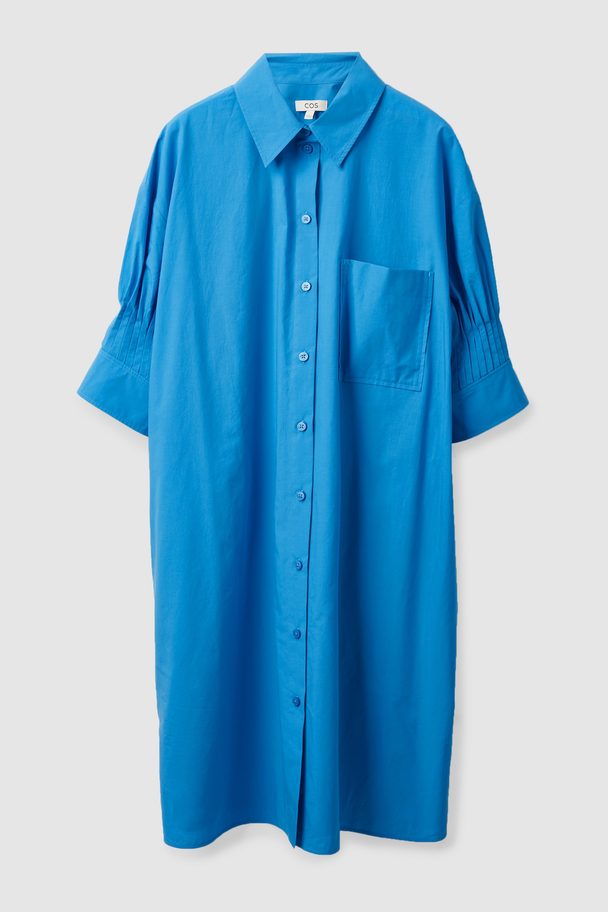 COS Oversized Shirt Dress Blue