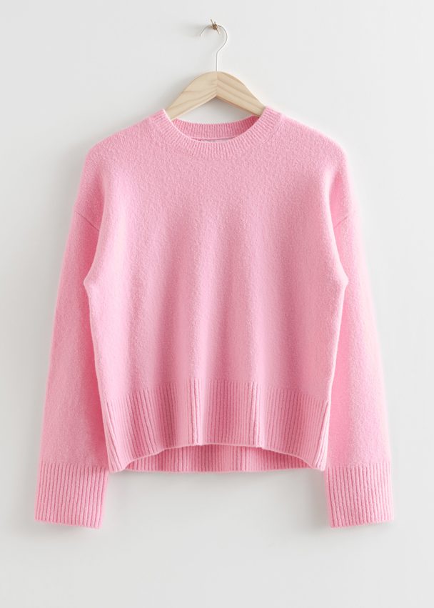& Other Stories Relaxed Fit Knitted Jumper Pink