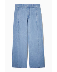 Wide-leg High-rise Slouchy Jeans Light Blue