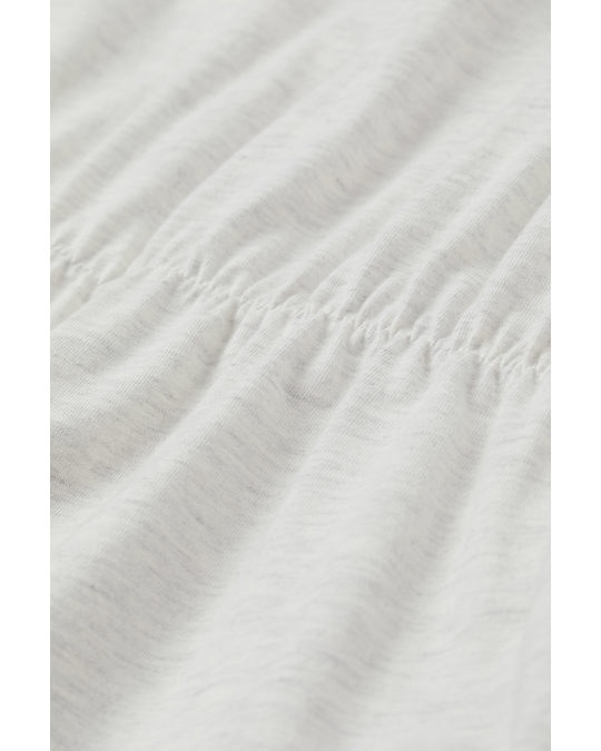 H&M H&m+ Jersey Dress White-grey Marl