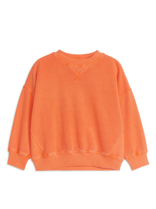 ARKET Ruimvallend Katoenen Sweatshirt Oranje