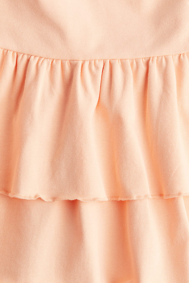 H&M Tiered Jersey Skirt Peach