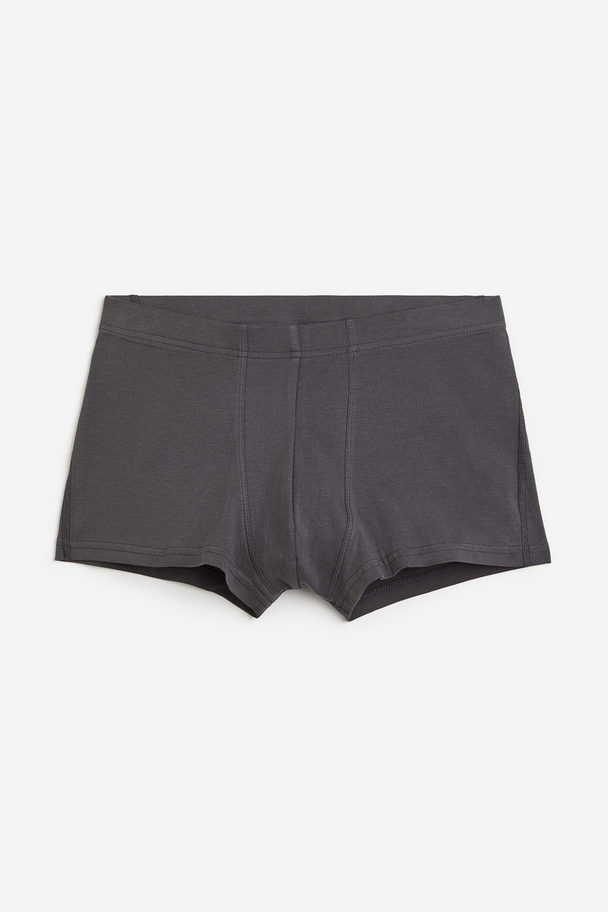 H&M 10er-Pack Kurze Trunks aus Baumwolle Graumeliert/Dunkelgrau