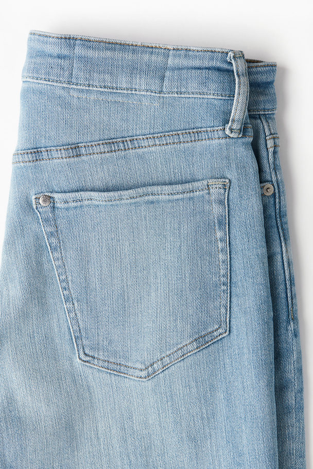 H&M Slim Denim Shorts Light Denim Blue