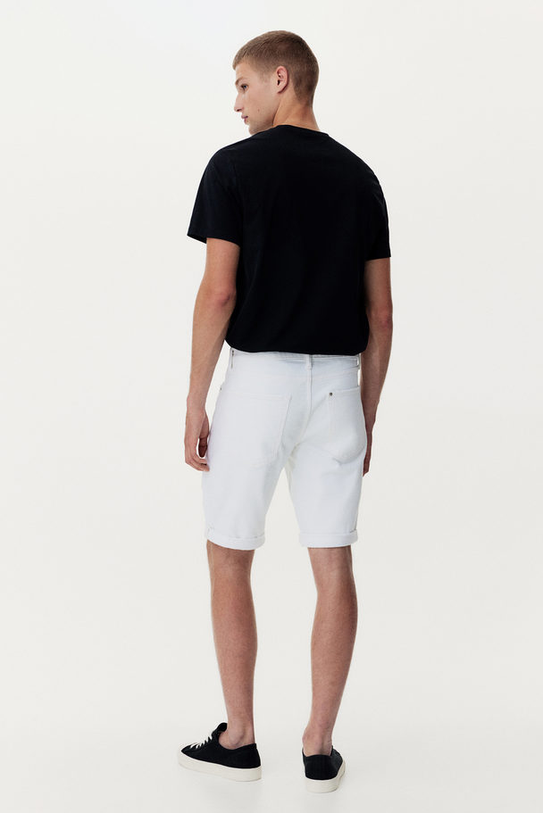 H&M Shorts I Denim Slim Fit Hvid