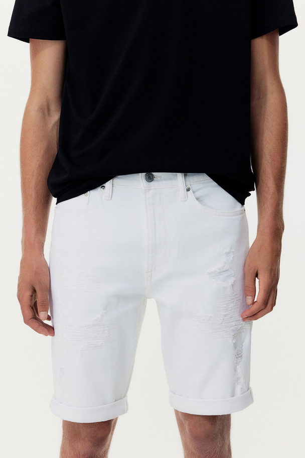 H&M Shorts I Denim Slim Fit Hvid