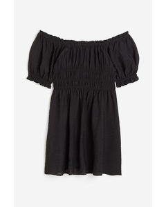 Off-Shoulder-Kleid Schwarz