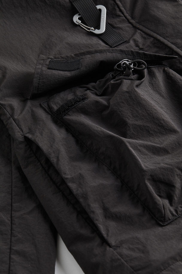 H&M Water-repellent Adjustable-length Outdoor Jacket Black