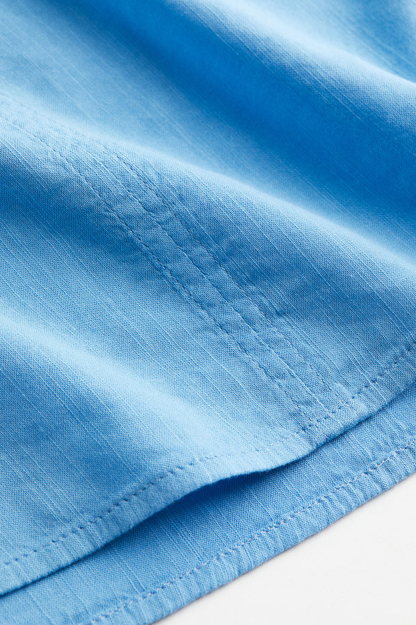 H&M Bluse mit V-Ausschnitt Blau