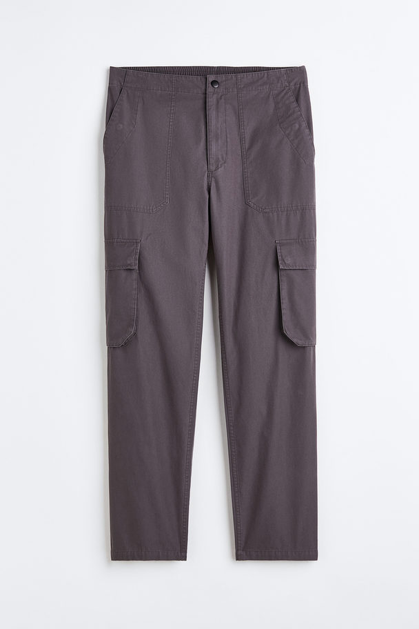 H&M Regular Fit Cargo Trousers Dark Grey