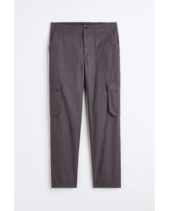 Regular Fit Cargo Trousers Dark Grey