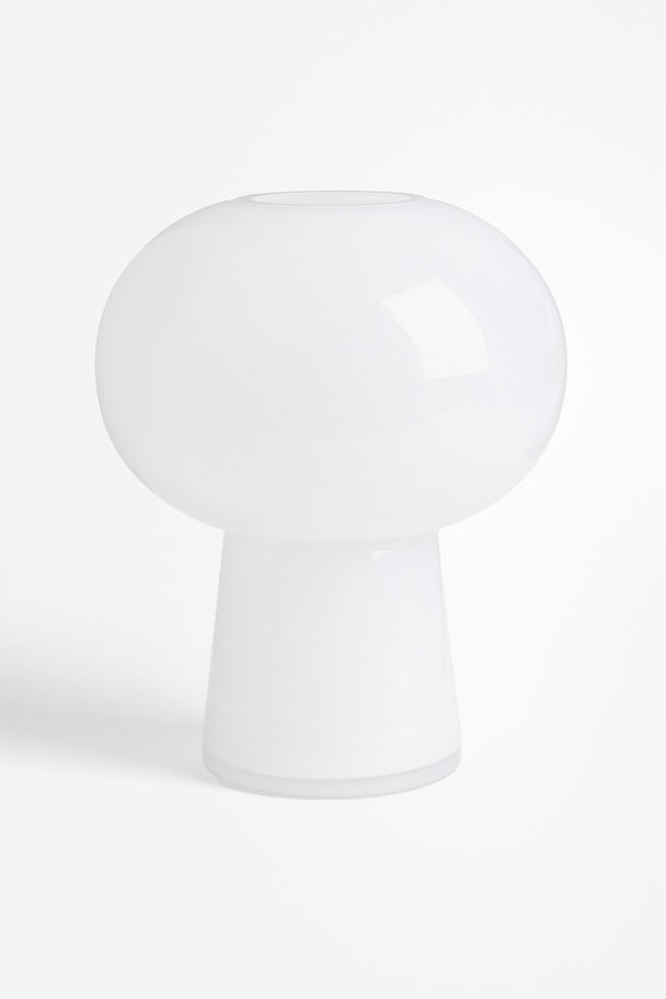 H&M HOME Skinnende Vase I Glas Hvid