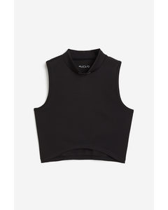 Drymove™ Cropped Sports Top Black