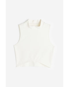 Drymove™ Cropped Sports Top Cream