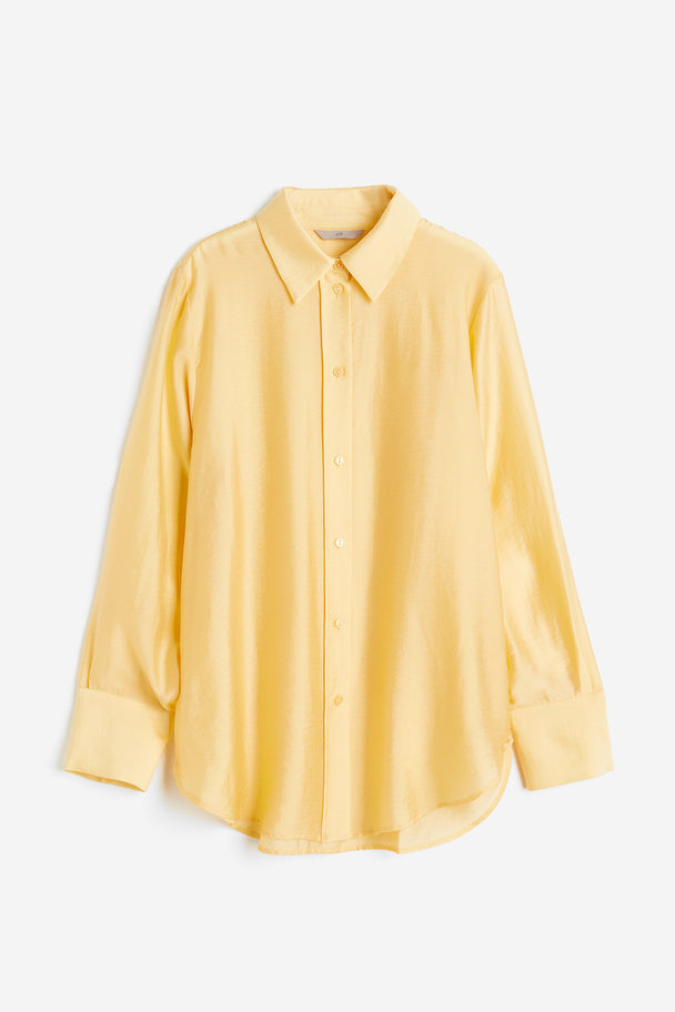 H&M Relaxed-fit Shirt Yellow