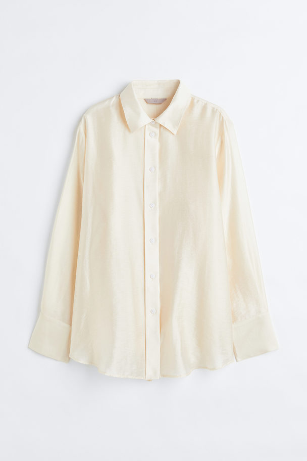 H&M Overhemdblouse – Relaxed Fit Lichtbeige