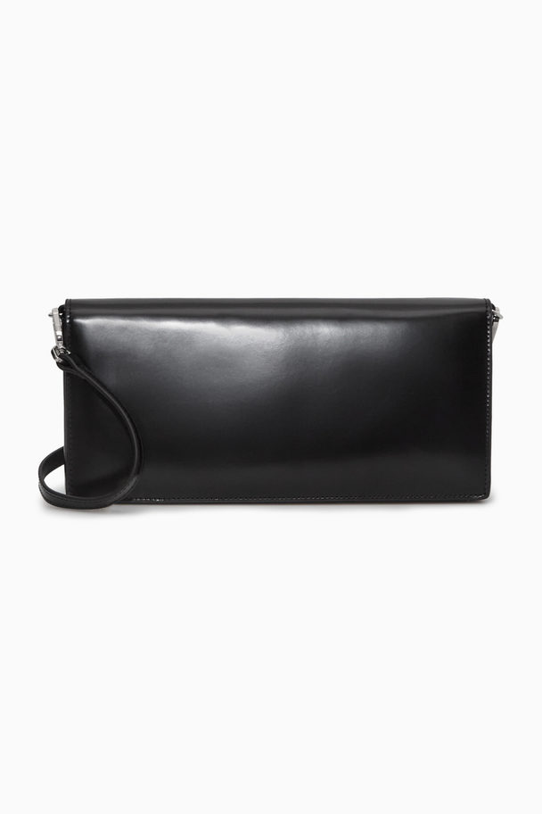 COS Minimal Shoulder Bag - Leather Black