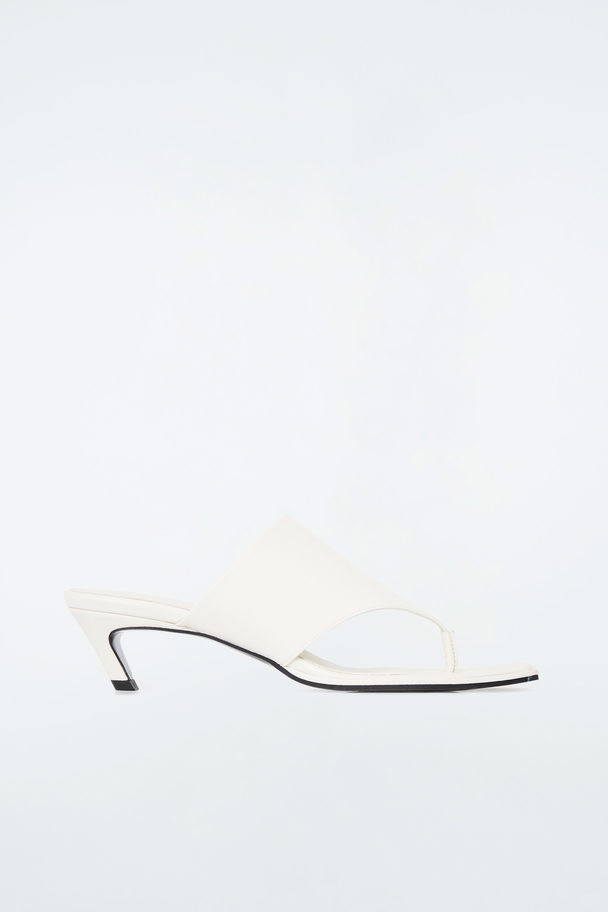 COS Toe-post Heeled Sandals White