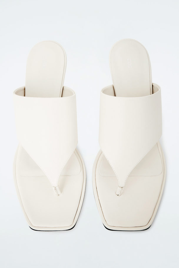 COS Toe-post Heeled Sandals White