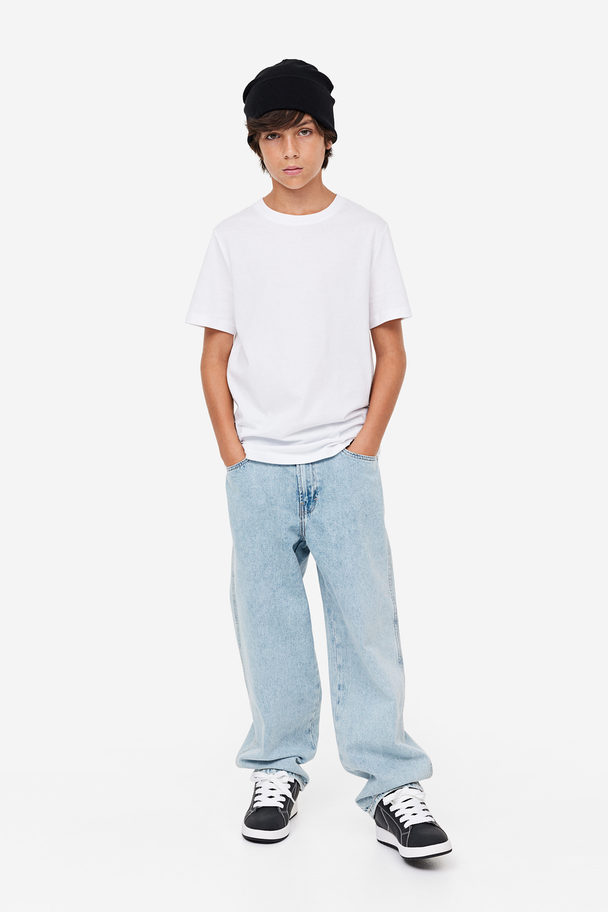 H&M Baggy Fit Jeans Helles Denimblau