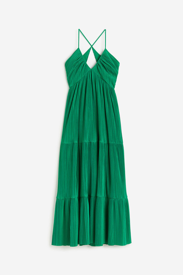 H&M Geplooide Maxi-jurk Groen