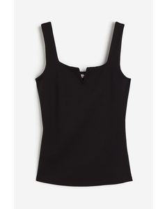 Tanktop aus Jersey Schwarz