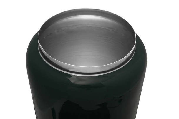 360Living Vase Art Deco 425 Dark Green / Silver