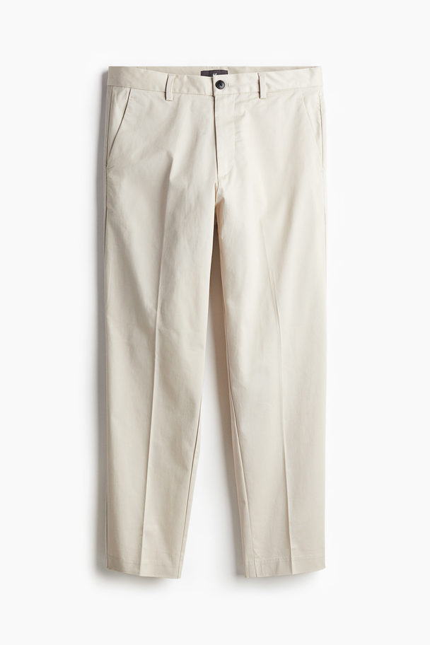 H&M Katoenen Broek - Slim Fit Lichtbeige