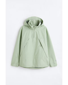 Relaxed Fit Water-resistant Popover Jacket Sage Green