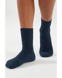 Tall Ankle Sock Blue
